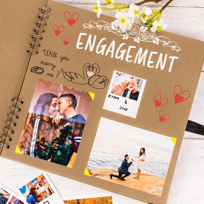 Bstorify Large Scrapbook, 11 x 11 inch, 40 Sheets (80