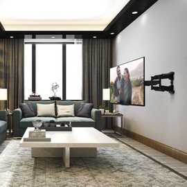 Kanto M600 Full Motion TV Wall Mount for 26" - 55" TVs | Articulating Arm with 18.3" Extension | Sits 2.2" from wall | Up to 180° Swivel and 17° of Tilt | VESA Compatible TV Bracket | Heavy-Duty Steel