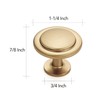 Ravinte 30 Pack 1-1/4 inch Kitchen Cabinet Knobs Champagne Bronze
