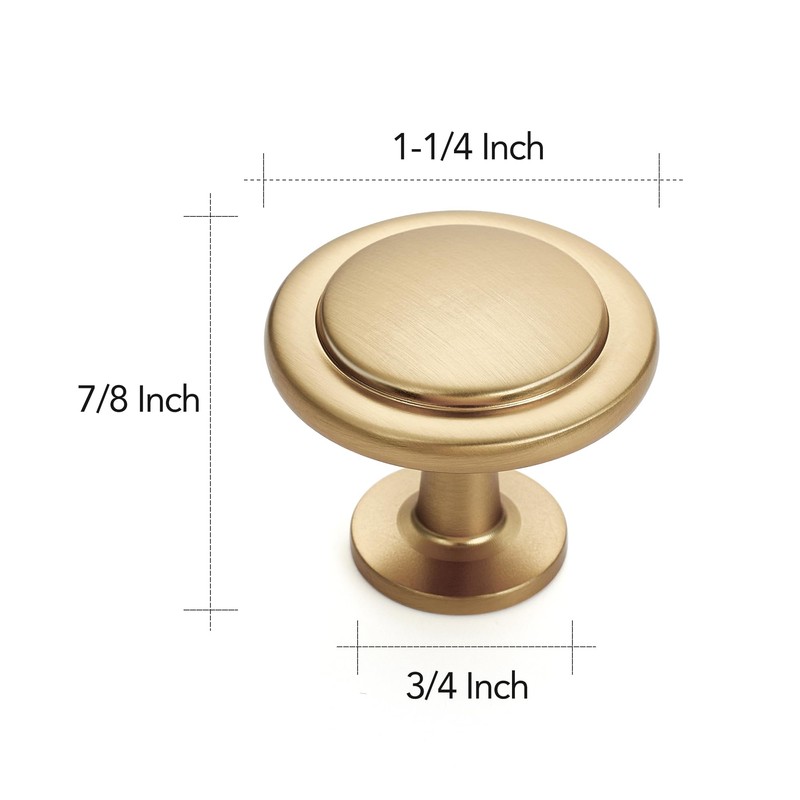 Ravinte 30 Pack 1-1/4 inch Kitchen Cabinet Knobs Champagne Bronze