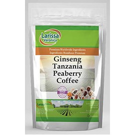 Ginseng Tanzania Peaberry Coffee (Gourmet, Naturally Flavored, Whole Coffee Beans) (4 oz, ZIN: 552143) - 2 Pack