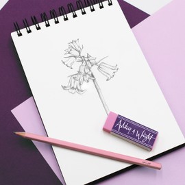 Ashton and Wright - Classic HB Pencils, 15cm Rulers, Erasers, Z-Grip Smooth - Pastel Stationery Set of 25