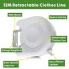 Washing Line Retractable Wall-Mounted Double Clothes Drying Line, Heavy Duty