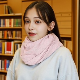 Women Scarf Shawl for All Season 3PCS Scarve Wrap Cotton Hemp, Mixed Color Green White Pink