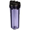 Hydronix HF3-10CLBK34, 10" Clear Housing with Black Rib Cap For