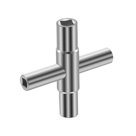 4 Way Utility Key, Universal Multifunctional Cross Key Cabinet Key for Electric Water Gas Meter Box Cabinet Opening Key (Silcock Key Wrench)