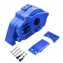 AIXXCUVQ 1pcs 1/8 Aluminum Alloy Gear Box Housing for Monster Trucks Hardened RC Car Accessories Replacement Parts RC Upgrade Part, Blue
