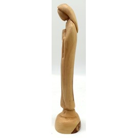 Zuluf Virgin Mary Praying Statue 8.6" - Hand Carved Olive Wood Bethlehem Catholic Blessed Mother Decor Fair Trade MAR012