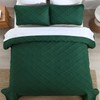 Yiran Emerald Green Quilt Set Twin Size Lightweight Bedspread Ultrasonic