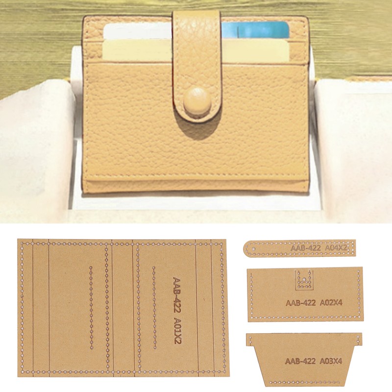 4Pcs Acrylic Template Card Holder DIY HandMade Leather Pattern Drawing