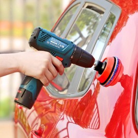 XFLYP 29PCS Car Polishing Pads, Drill Polishing Sponge and Pad Set for Drill, Car Polishers and Buffers Sponges Wool Buffing Pads, Wool Polishing Buffing Pad Kit for Auto Polisher, Sanding, Waxing