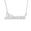 GR35Z9 Blessed Name Necklace Silver Initial Pendant Necklace Dainty Jewelry