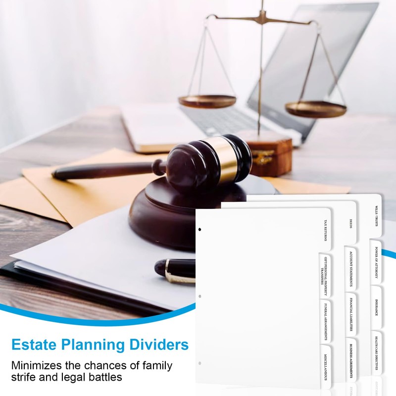 10 Pack 12 Tabs Estate Planning Index Tab Dividers Estate