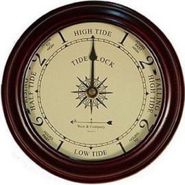 West & Company 9 1/2" Cherry Tide Clock