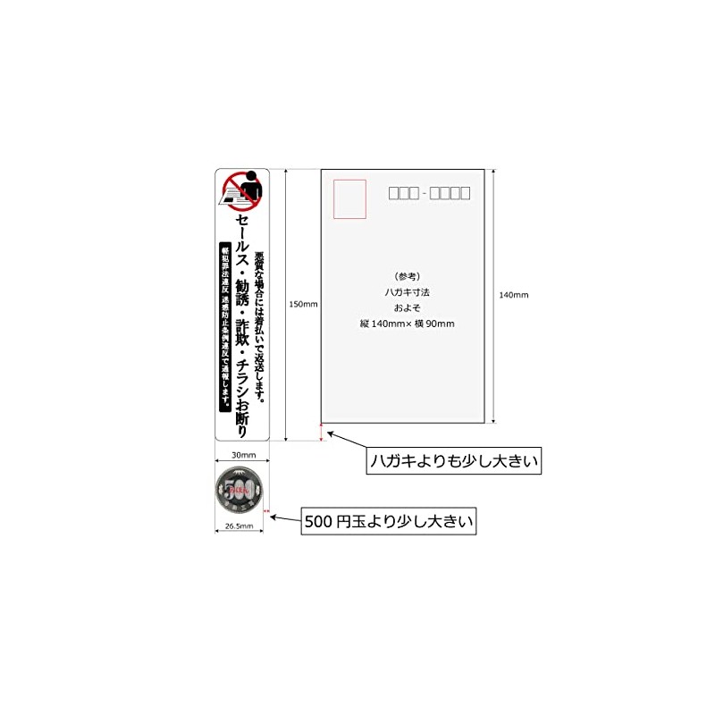 Hanaten Sales Solicitation Flyer Decline Sticker 1.2 x 5.9 inches