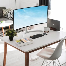 XUDAUP Desk Drawer Organizer Tray 2 Pack Junk Office Desk Supplies Desktop Drawers Storage with Adjustable Tray School