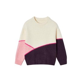 Vertbaudet Girls Colour Block Style Jumper, pink