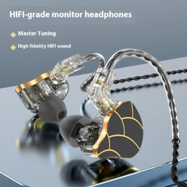 USB C Headphones Type-C USBC Wired Hi-Res in-Ear Headphones, Wired Earbuds with Dual Magnetic Dynamic HiFi Earphones, Gaming Earbuds with Microphones Bass Stereo Noise Isolating (USB C Black)