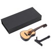 Miniature Guitar Model, Mini Wooden Guitar Instrument Model with Gift