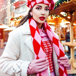 Harssidanzar Womens Leather Gloves Winter Warm Cashmere Lining Touchscreen Texting Warm Driving Lambskin Leather Gloves GL017,Pink,Size L