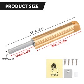 Magnetic Push Latch, Push to Open Cabinet Hardware, Cabinet Latch Magnetic Door Latch for Cabinet Doors, Wardrobe, Drawer Hidden Pull Tip 10 Pack