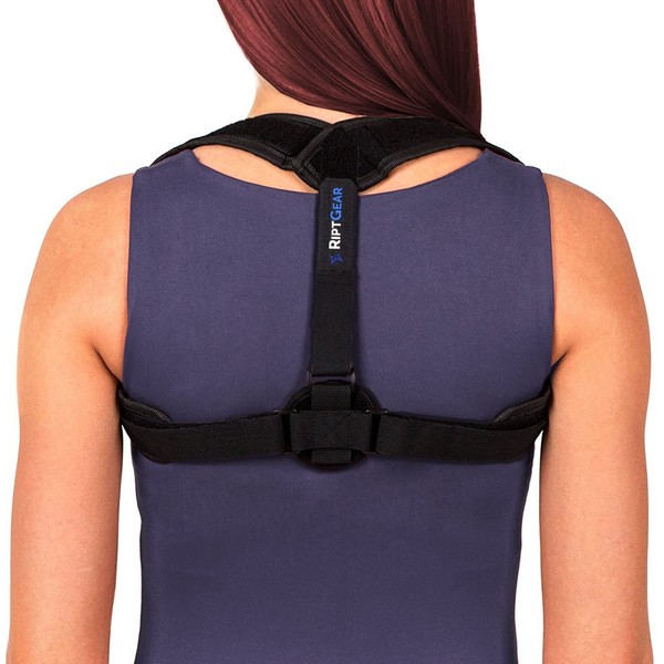 RiptGear Posture Corrector For Women and Men - Adjustable Back Brace for Posture Correction - Back Straightener Trainer Posture Bra with Shoulder Support
