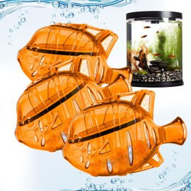 Clarence the Clarifier Fish Aquarium Water Clarifier | Clear Cloudy Fish Tank Water Treatment, Safe for Freshwater & Saltwater Fish and Plants - Orange, 3 Pack