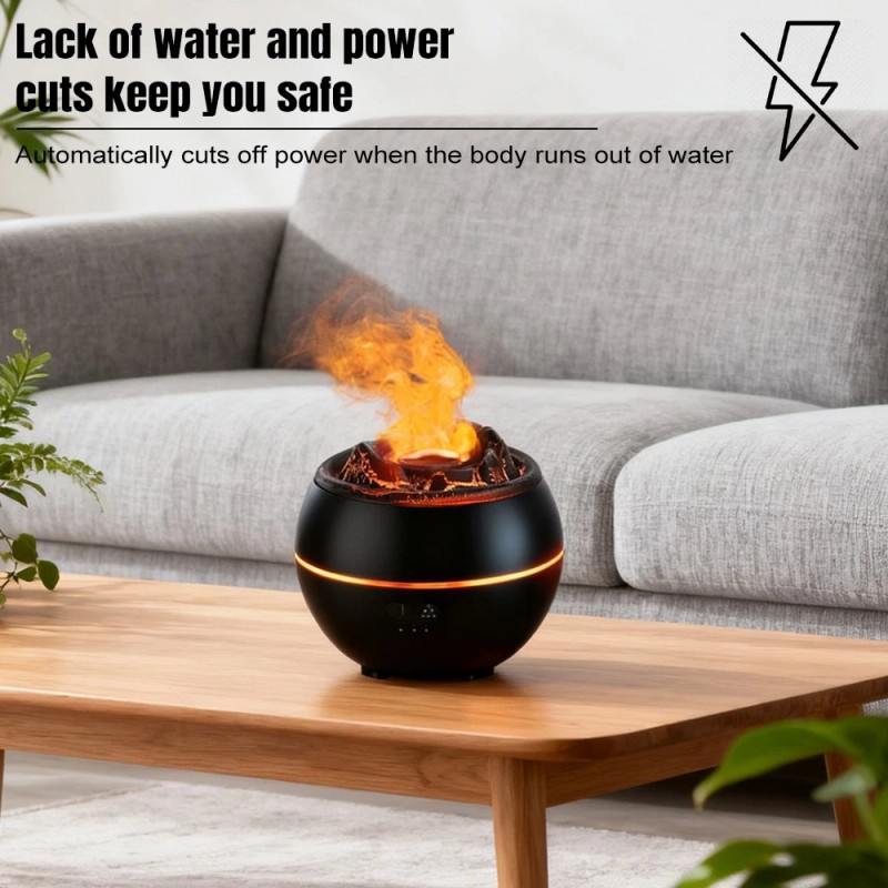 Volcano Fire Flame Essential Oil Diffuser Air Humidifier Aromatherapy 360ml