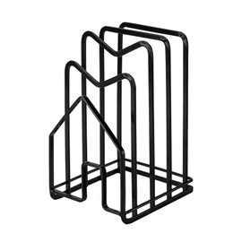 Cutting Board Storage Rack Versatile Chopping Board Pot Pan Lid Stand Holder Organizer for Kitchen Cabinet Countertop Black