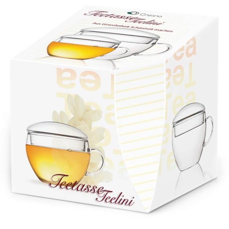 Creano GlasTasse Teelini 139 Glass Teacup, 200 ml, 2-Piece with