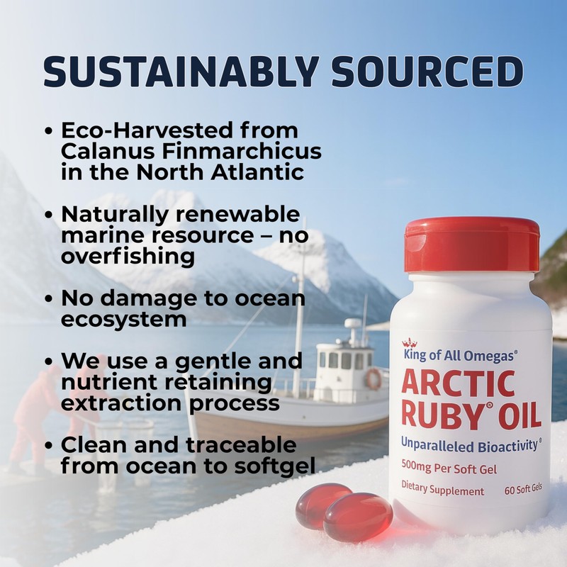 Arctic Ruby Oil 1000mg Omega 3 Supplement with EPA DHA