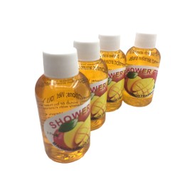 Handmade shower Gel, Mango Tango, travel size 4 pack 2 oz each
