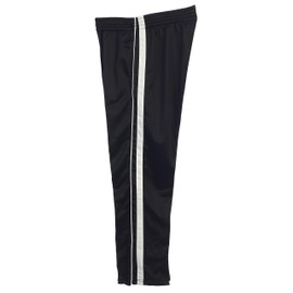 Gioberti Boys Track Jogger Athletic Pants - with Zip Bottom, Black/White, Size 12
