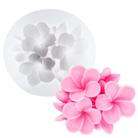 XIAOSHUI Plumeria Candle Mold Frangipani Flower Silicone Mold Flower Resin Casting Molds for Candle Making Resin Aromatherapy Gypsum Wax Soap Clay Craft