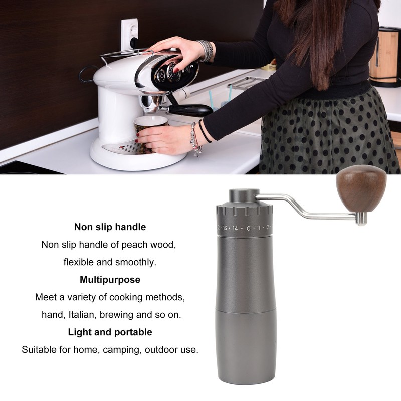 Coffee Grinder Stainless Steel Manual Coffee Grinder Portable Hand Crank