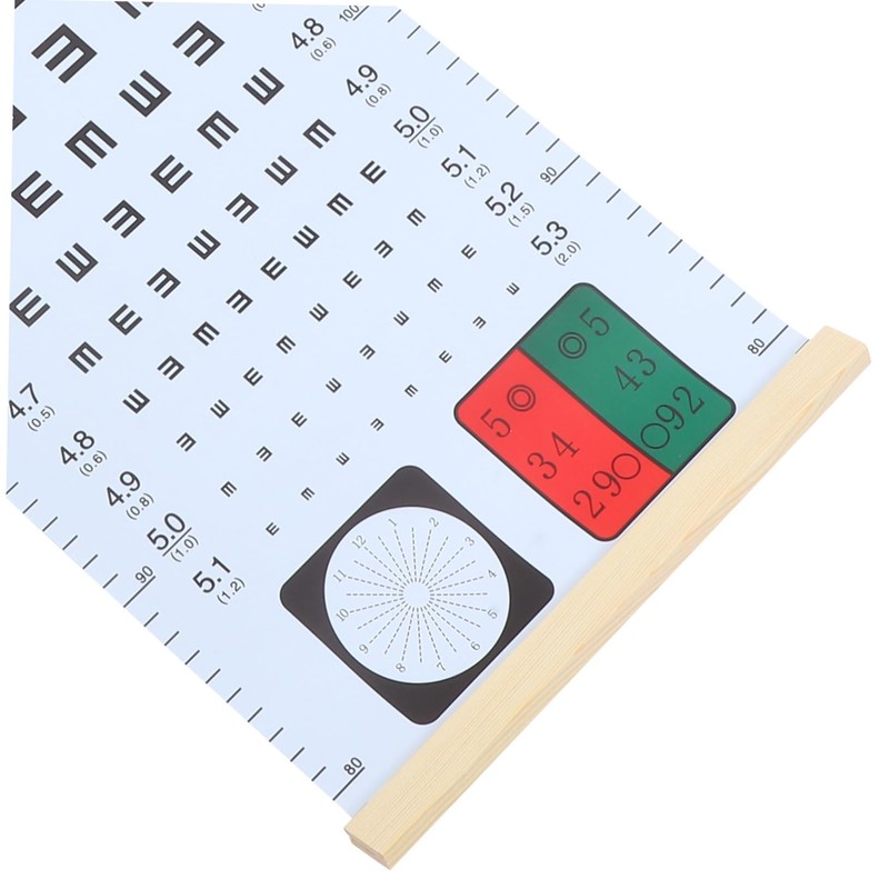 TOVINANNA 1 Set Vision Testing Eye Chart Portable Eye Exam
