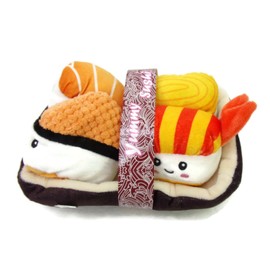 Vibrant Life Cozy Buddy 4ct Yummy Sushi Plush Toys For Small Dogs Moderate Chew