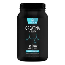 Creatina + Glutamina Suplemento 1kg Polvo Muscle Life 50serv