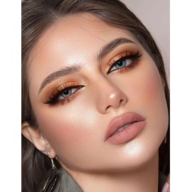 Erinde Paleta de sombras de ojos de 9 colores, con sombras mate y perladas, de alta pigmentación, duraderas y resistentes al agua, ideales para un maquillaje natural y neutro.