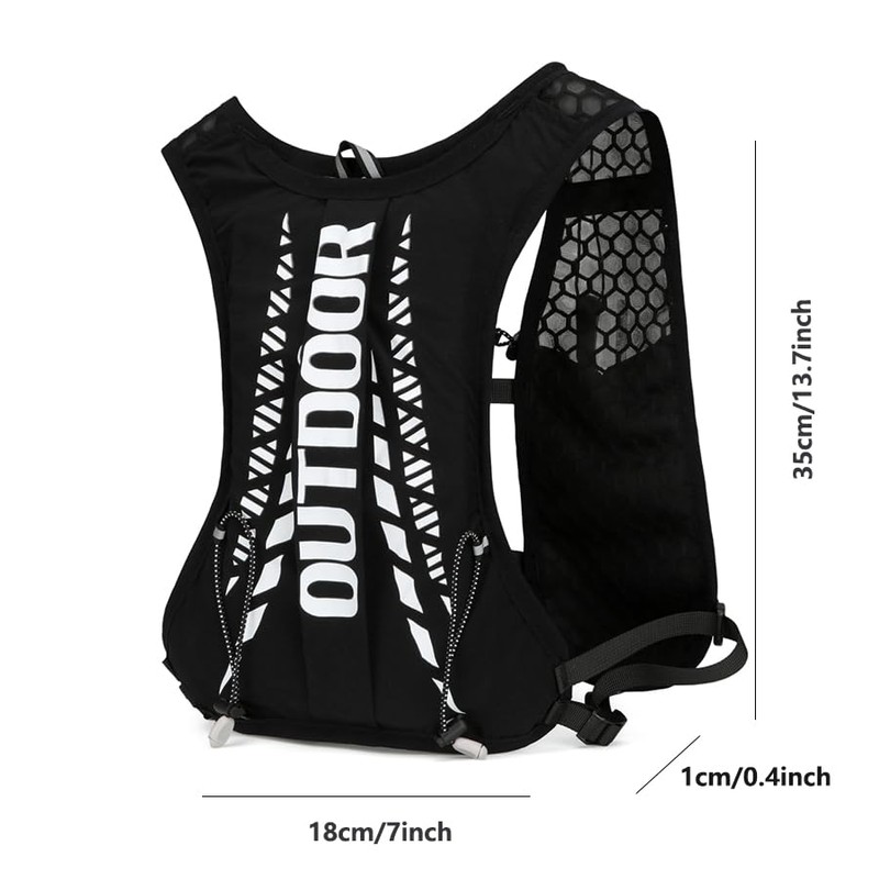 KAMCYCLE® Running Backpack with Hydration Bladder or Soft Hip Flask