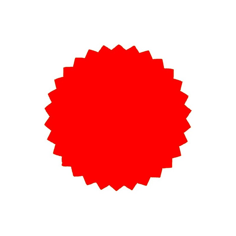 2 Inch Blank Embosser Seals - Red (300 Pack)