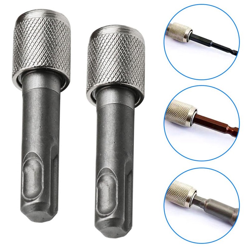 2 Pcs SDS Bit Adapter Hex Socket Drill Holder Converter