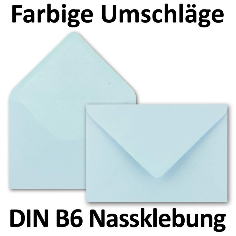 NEUSER PAPIER 75x envelopes in baby blue 80 g/m² envelopes