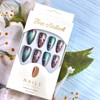 CJDLTSPress on Nails Medium Almond Shaped Colorful Balls Pattern Design