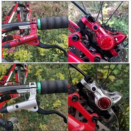 OSC Bicycle Brake Lever Left and Right Lever Set 800/1400mm MTB Bicycle Hydraulic Disc Brake Set Front and Rear Bike Parts Silver