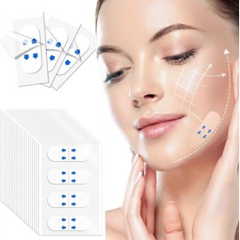 120 Piezas Face Lift Tape para Rostro, Invisible Lifting Facials Parche para Estiramiento, Etiqueta Estiramiento Facials para Cara para Reducir Las Arrugas Faciales de Doble Barbilla y La Piel Flácida