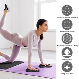 miaomiao Pack of 2 Knee Cushion Yoga, Yoga Accessories, Knee Cushion Sports, Wear-Resistant Yoga Knee Pad, Wear-Resistant Protect Knees, Wrists, Ankle, Hands, Wrists and Elbows, for Fitness Pilates