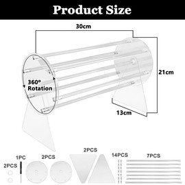 Hair Accessories Holder,Claw Clip Organizer,Acrylic Headband Holder,Hairband Display Stand, for Vanity Table Dressing Table and Beside Table for Women and Girls