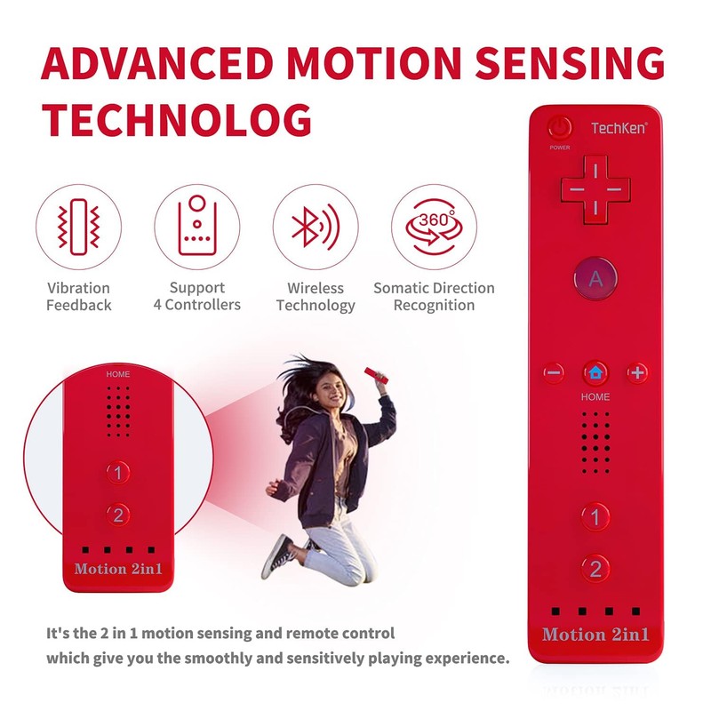TechKen Controller for Wii with Motion Plus and Wii Nunchuck