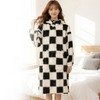 Wearable Blanket Women's Long Sleeve Checked Pattern - Wearable Blanket